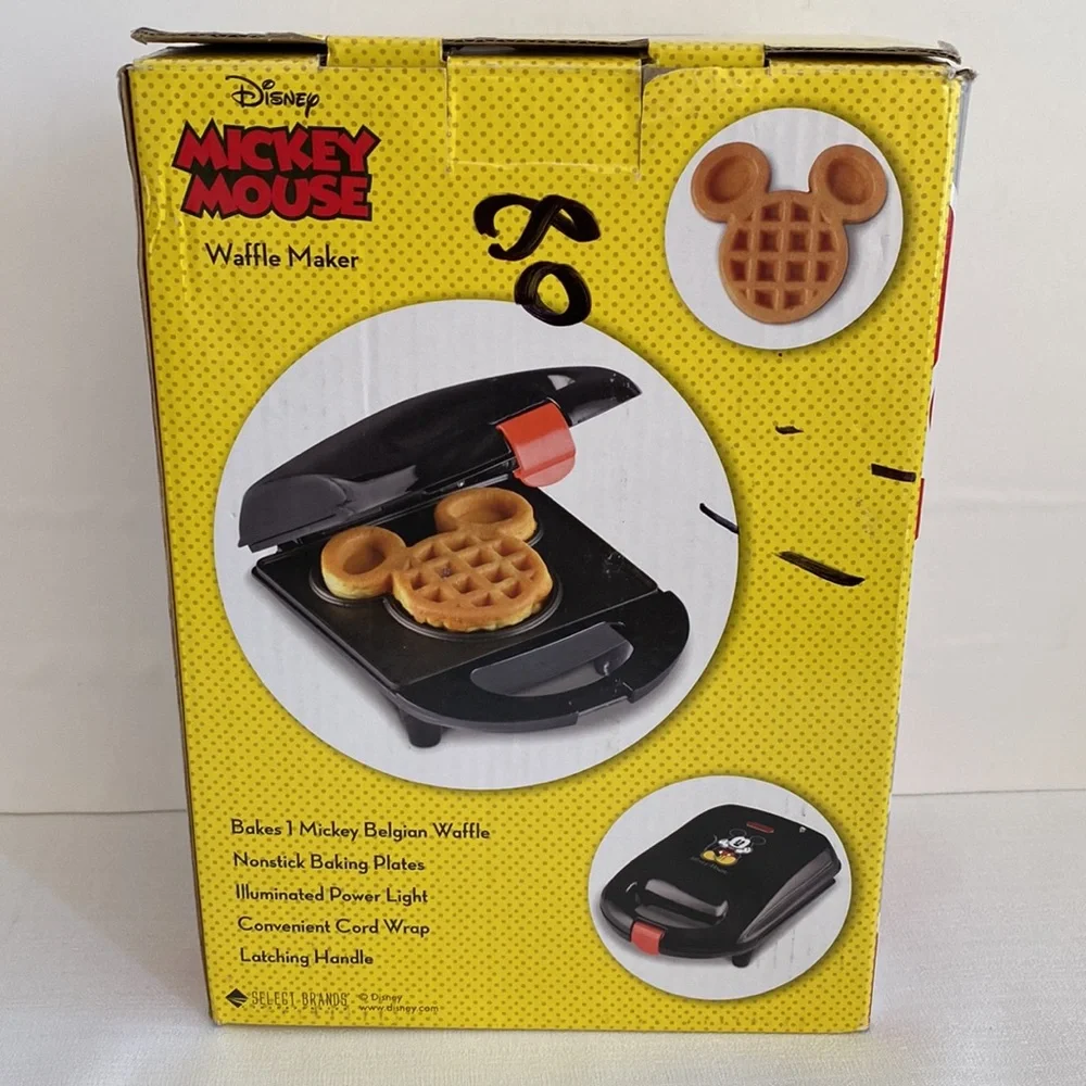 Disney Mickey Mouse Shaped Electric Waffle Maker Make Breakfast Magical